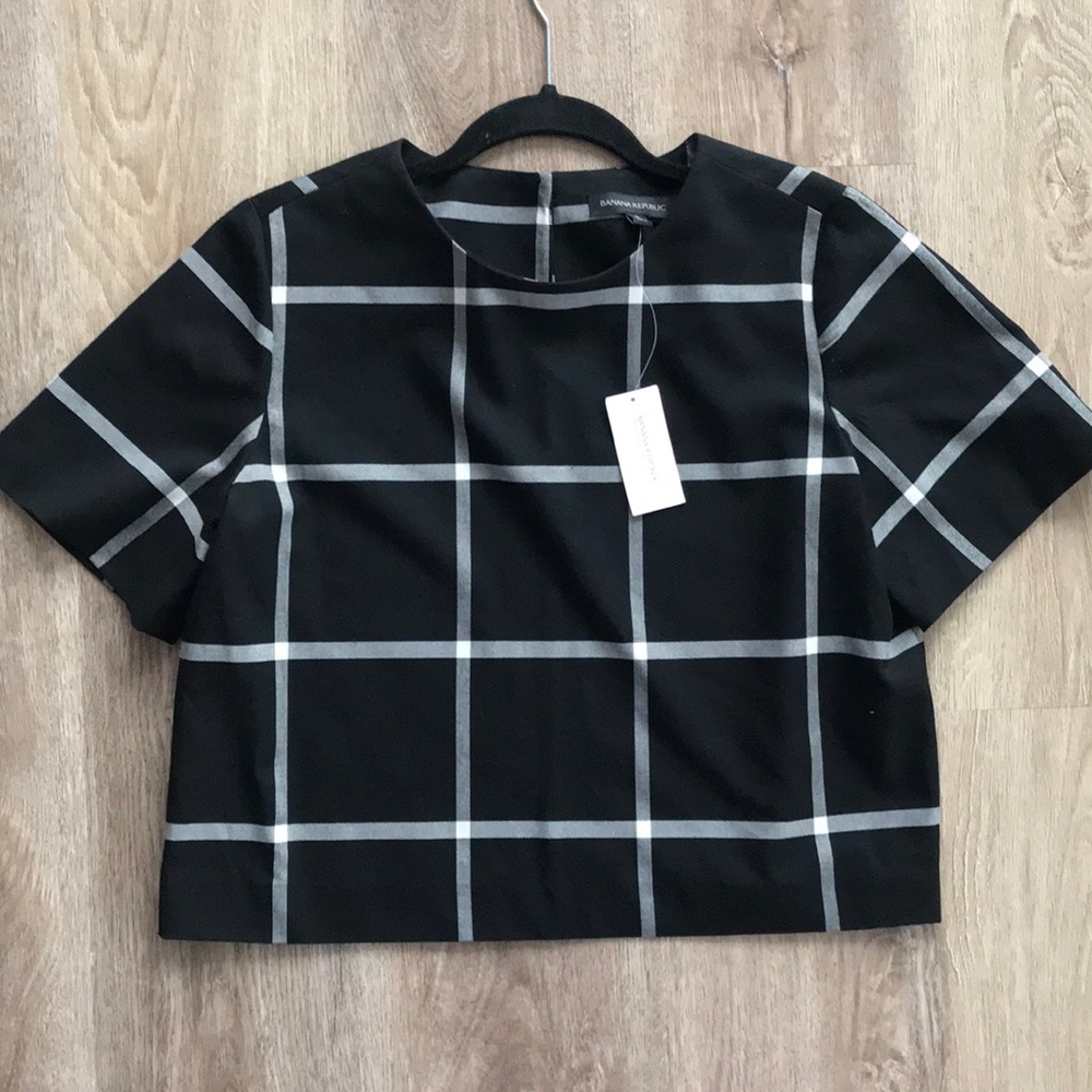 Banana Republic Grid Printed Top